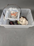 Box of misc antique glass