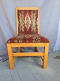 Chairs with native design fabric