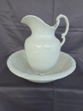 Old ironstone pitcher and bowl