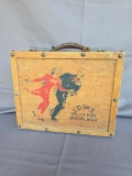 Wooden skate box Cooks roller rink, Spokane