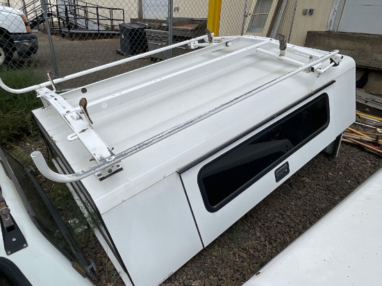 Ladder Rack For Rv Shells GEM Top Double Door Truck Camper Shell w/ Roof Mounted Ladder Rack ...
