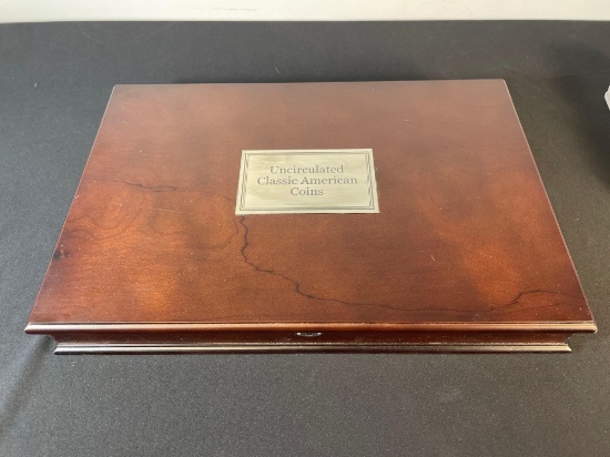 Uncirculated Classic American Coins w/ Wooden Box