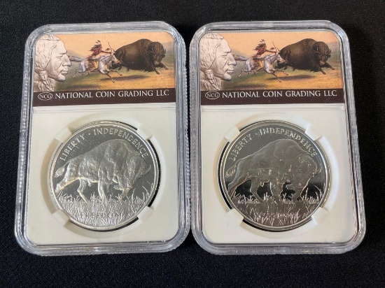 1 Troy Ounce .99 Fine Silver Buffalo Round Coins