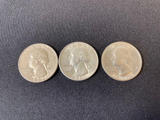 1964, 1963 & 1976 Silver Quarters