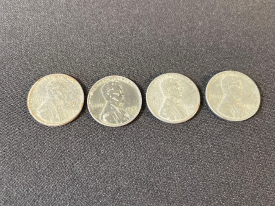 (4) 1943 Steel Pennies