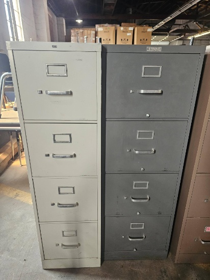 (2) HON 4-Drawer File Cabinets