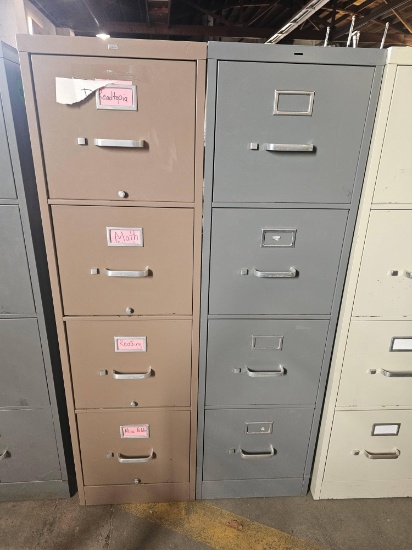 (2) HON 4-Drawer File Cabinets