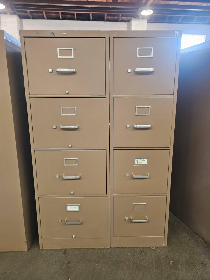 (2) HON 4-Drawer File Cabinets