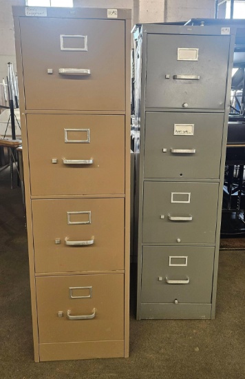 (2) HON 4-Drawer File Cabinets