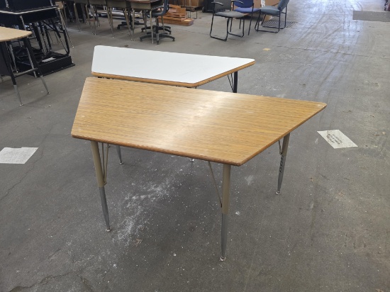 Laminate Wood Metal Legged Table