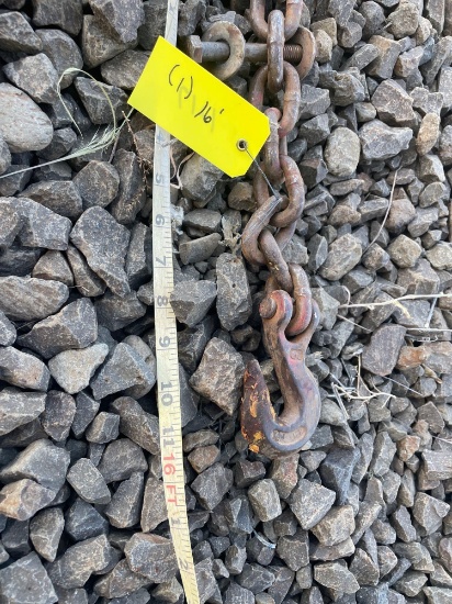 16'L 3/8" Heavy Duty Chain w/ Clevis Hooks