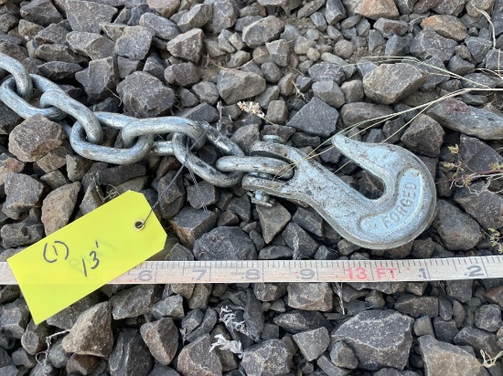 13'L Heavy Duty Chain w/ Clevis Hooks