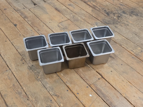 (7) 6"d 1/6 Hotel Pans