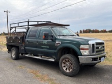 2008 Ford F-350 Pickup Truck W/ Utility Bed/Pro-Tech Boxes & Ladder Rack, VIN # 1FTWW31R68EB19337