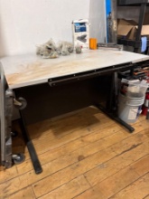 white and black drafting table or craft station