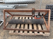 rectangular steel frame & flanged valve and piping