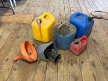 Assorted Fuel Cans & Funnels