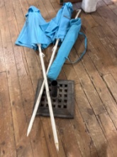 Two Umbrella Shade & Base