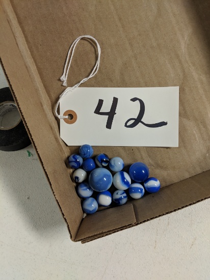 Assorted Blue Marbles