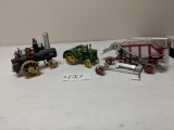 Wood John Deere Tractor & Wood Russell Tractor & Wood Thrasher Toys