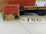 Lionel Train No. 3451 Automatic Lumber Car