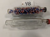 Glass Rolling Pin W/marbles