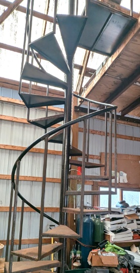 Black Spiral Staircase -  Approx 12’8” (base to floor)