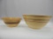 2 YELLOW WARE BOWLS 13