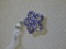 NATURAL TANZANITE CLUSTER PENDANT IN STERLING