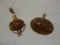 2 JASPER STERLING SILVER PENDANTS