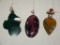 3 STERLING SILVER PENDANTS (1 MALACHITE, 1 RHODONITE/MANGANESE, & 1 BUMBLEBEE)