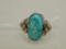 10K GOLD & STERLING TURQUOISE RING