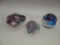 GROUP OF 3 GLASS PAPERWEIGHTS SIGNED ROBERT HAMON