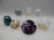 BL OF 7 GLASS PAPERWEIGHTS