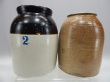 2 STONEWARE JARS 10