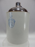 5 GALLON JUG MARKED HUNTINGBURG INDIANA ACORN WARES UHL POTTERY