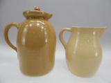 2 YELLOW WARE PITCHERS 6