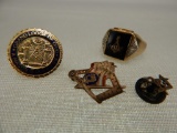 MASONIC RING & OTHER MASONIC JEWELRY