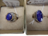 2 NATURAL BLUE SAPPHIRE RINGS IN STERLING