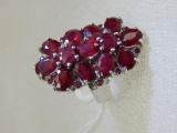 RUBIES IN STERLING RING