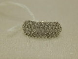 10K WHITE GOLD RING 1CT DIAMONDS