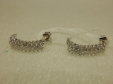 10K WHITE GOLD 1 TOTAL CT DIAMOND EARRINGS