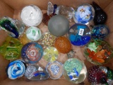 BL OF 23 GLASS PAPERWEIGHTS
