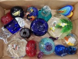 BL OF 14 GLASS PAPERWEIGHTS