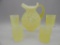 5 PC TOPAZ OPAL SATIN DAISY & FERN WATER SET