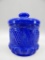 PERIWINKLE BLUE GRAPE & CABLE TOBACCO JAR