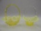 2 TOPAZ OPAL BASKETS (ONE W/TOPAZ HANDLE)