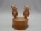 CHOCOLATE MINIATURE SITTING BEARS ON FONT FENTON FOR ROSSO