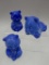 GROUP OF 3 HP PERIWINKLE BLUE BEARS