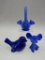 GROUP OF 3 PCS OF FENTON PERIWINKLE BLUE